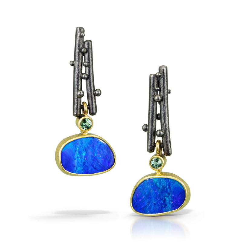 Double Twig Opal earrings